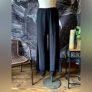 Black Sheer Cottage core Whimsical Pants